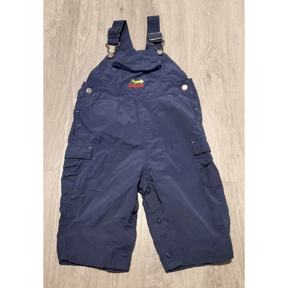 OshKosh Bgosh 6-9 Months VestbakOveralls Cricket Embroidered Blue